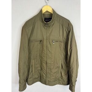 Montagut International‎ Mens Olive Green Full Zip Mock Neck Jacket Size 54